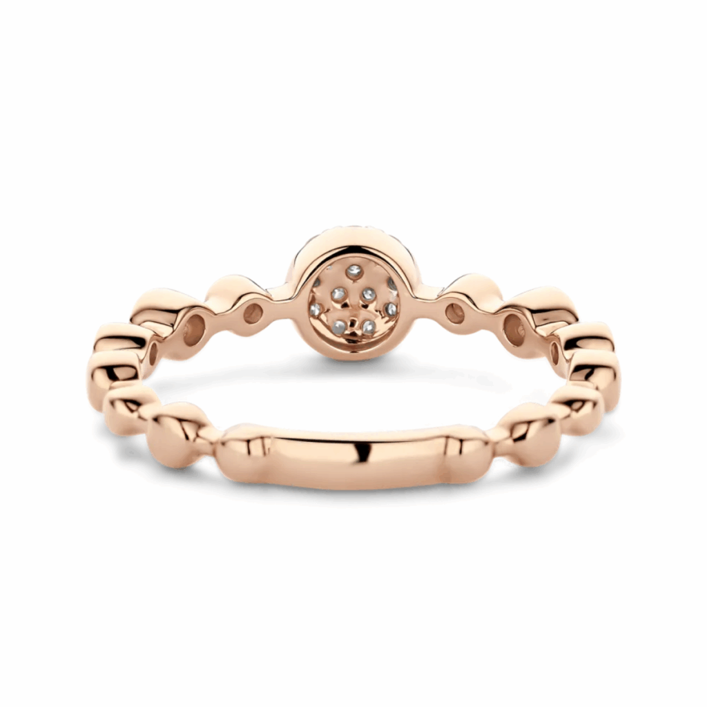 Tirisi Jewelry 18 karaat roségouden ring met diamant TR9806D(2P)