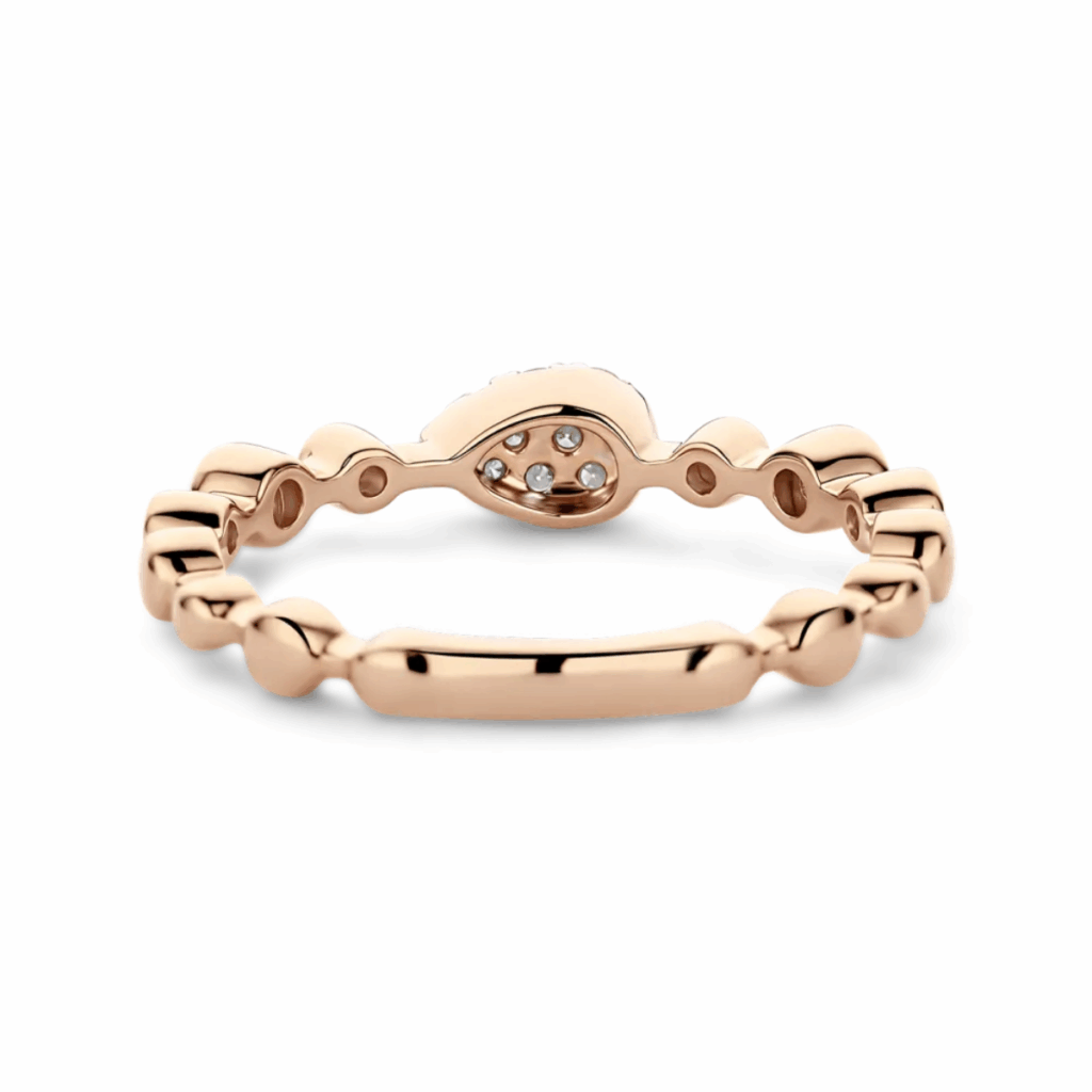 Tirisi Jewelry 18 karaat roségouden ring met diamant TR9807D(2P)