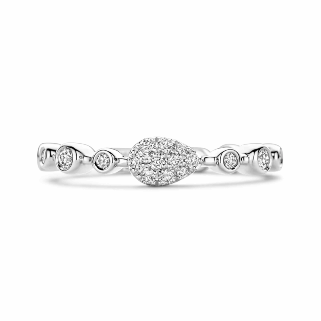 Tirisi Jewelry 18 karaat witgouden ring met diamant TR9807DW