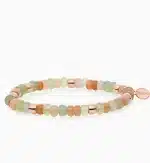 Bron Reflex roségouden armband roze beryl, maansteen & prehniet 8AR3985MIX94