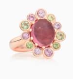 Bron Confetti roségouden ring met roze toermalijn & saffiermix 8RR4941RTCMK/1