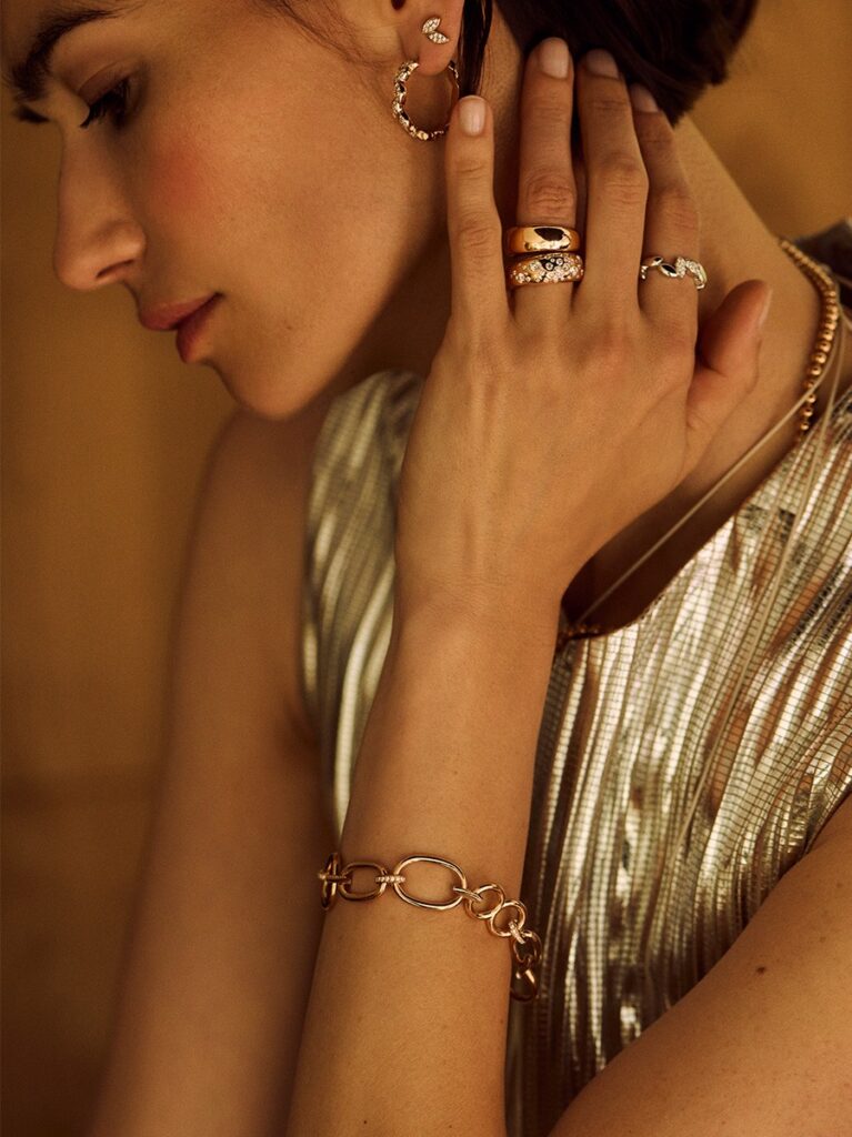 Bron Classico roségouden armband met diamant 8AR4046BR030