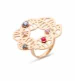 De Parme Design Beech Nuances roségouden ring met korund en spinel 2.RG.R.DI.SC.4