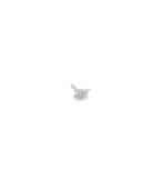 De Parme Design Beech Babyleaf Mini witgouden oorsteker met Diamant 3.SE.W.WD.MI.1