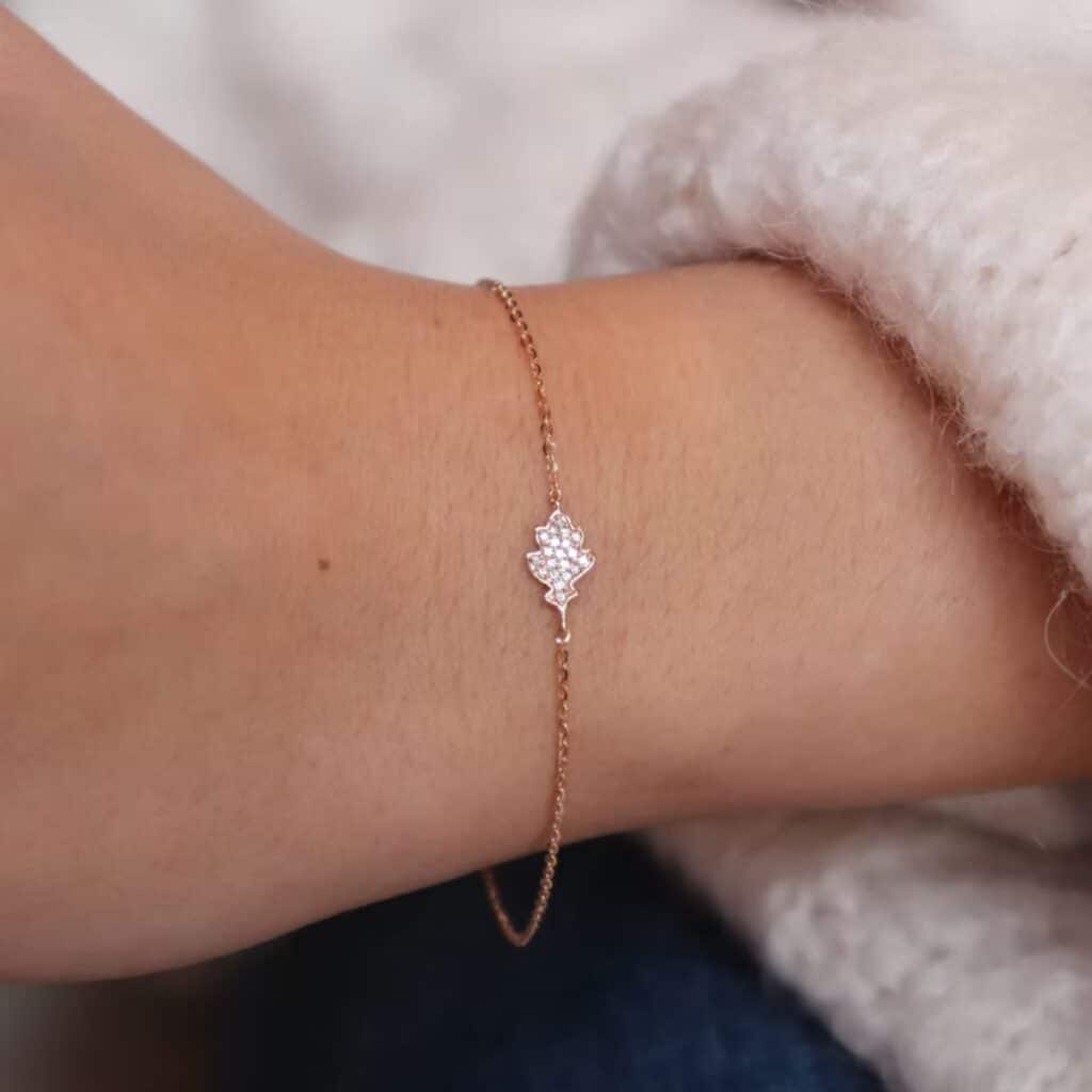 De Parme Design Oak geelgouden armband met diamant 1.BR.Y.WD.XS.1