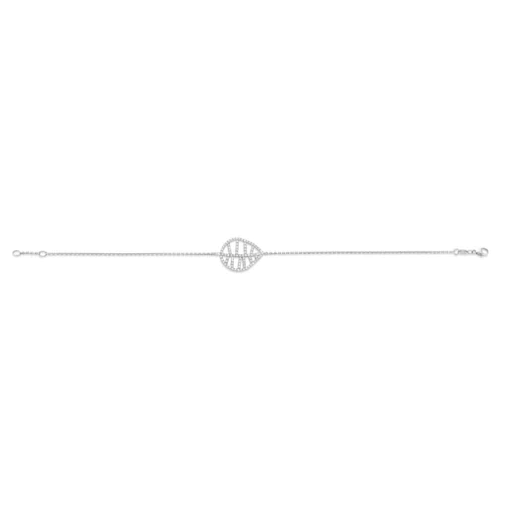 De Parme Design Beech Witgouden Armband met Diamant 3.BR.W.WD.S.1