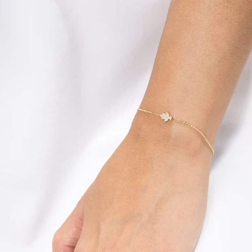 De Parme Design Oak geelgouden armband met diamant 1.BR.Y.WD.XS.1