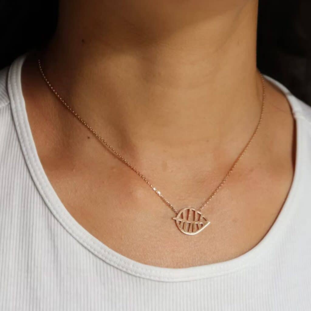 De Parme Design Beech Nuances S Roségouden Collier 2.NC.R.S.1