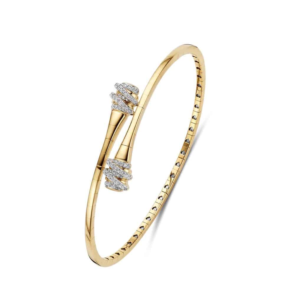 Tirisi Jewelry geelgouden bangle met diamant TB2215D(2T)