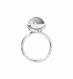 Tamara Comolli Bouton ring witgoud met edelsteen R-BOU-l-MoGr-wg