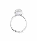 Tamara Comolli Bouton ring witgoud met diamant R-BOU-s-p-wg