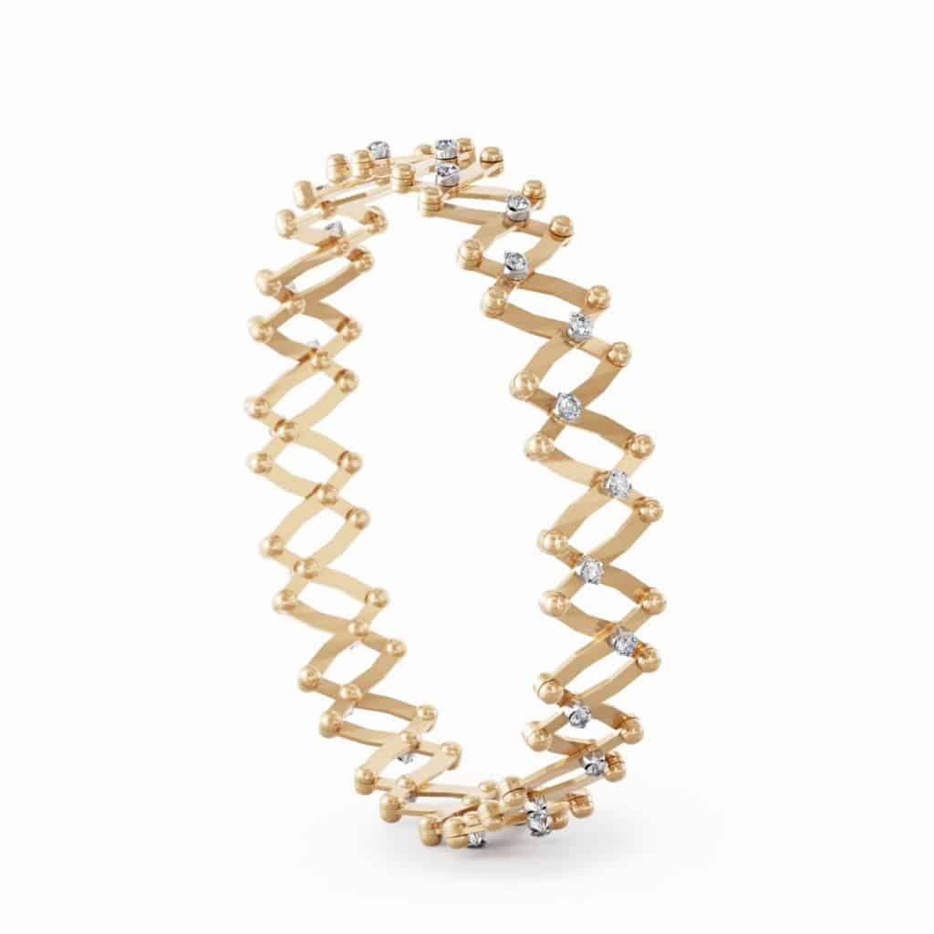 Serafino Consoli 1492 Ring Bracelet Rosé-en Witgoud met diamant S.RB 1492M2 RWG WD