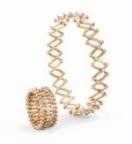 Serafino Consoli 1492 Ring Bracelet Rosé-en Witgoud met diamant S.RB 1492M2 RWG WD