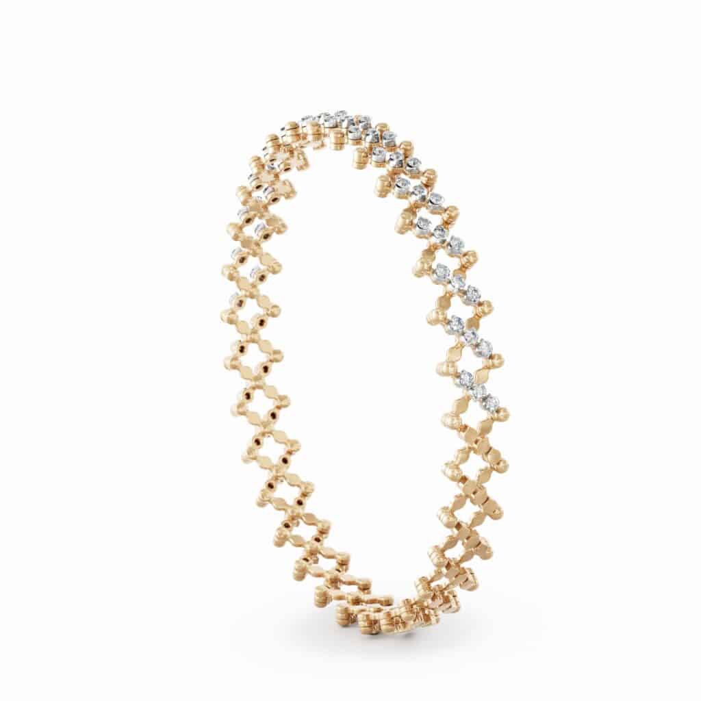 Serafino Consoli Ring Bracelet Geel-en witgoud met diamant S.RB 5HM2 YWG WD