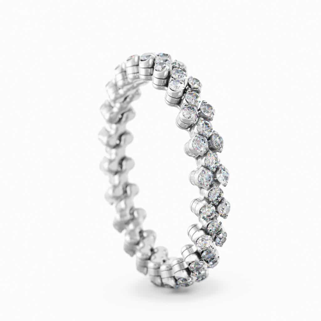 Serafino Consoli Brevetto Multi-Size Ring witgoud met diamant RMS 3F2 WG WD