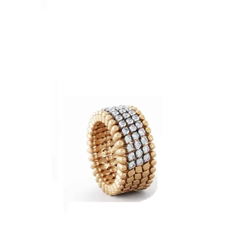 Serafino Consoli Ring Bracelet Geel-en witgoud met diamant S.RB 5HM2 YWG WD