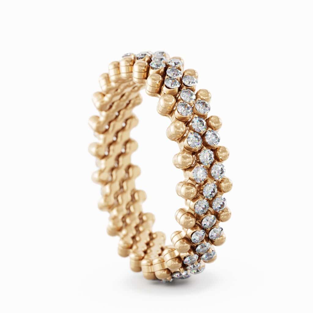Serafino Consoli Brevetto Multi-Size Ring Roségoud met diamant RMS 5M2 RG WD