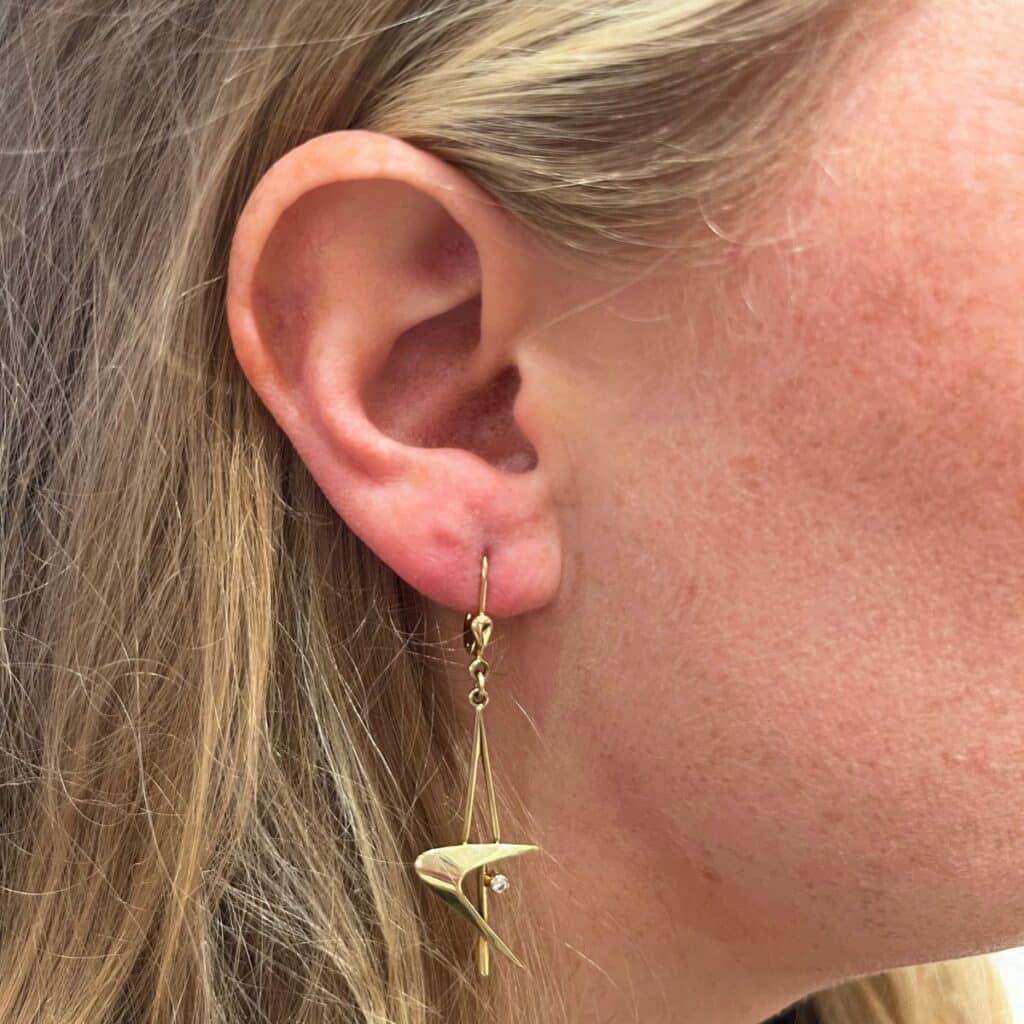 Van Hell Collectie oorsieraad geelgoud met diamant 2007353